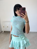 Margot Mist Aqua T-Shirt - Image 2