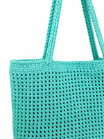 Aqua Handmade Crochet Tote - Image 2